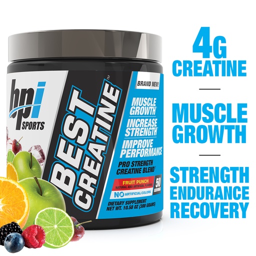 Bpi Sports Best Creatine Supplement ICY Blue Raz Multi-Color